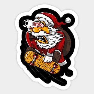 Christmas Santa Skaters Sticker